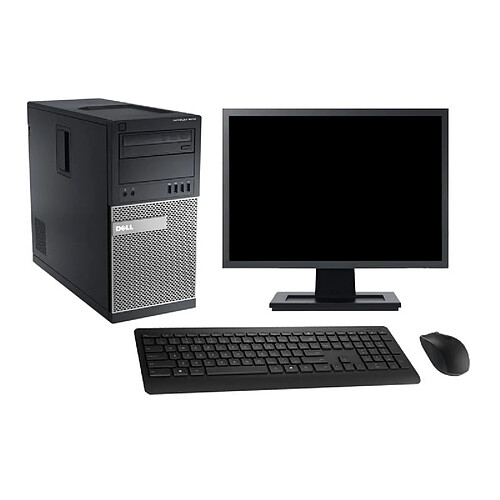 PC Tour Dell 9010 Ecran 27" Intel i3-3220 RAM 16Go Disque 2To Windows 10 Wifi · Occasion