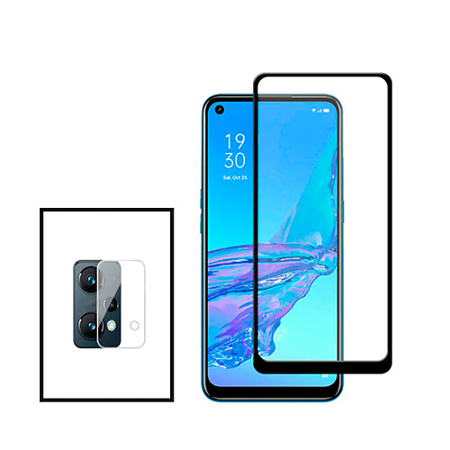 PHONECARE Kit Film Caméra Arrière + Verre Trempé 5D Full Cover pour Realme 9 Pro+ Plus - Transparent / Noir