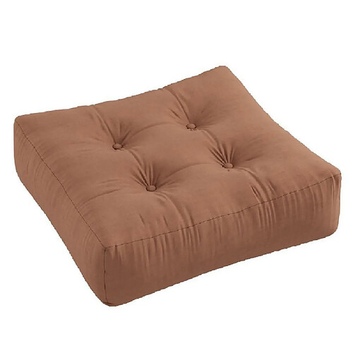 Inside 75 Pouf futon standard MORE POUF coloris brun argile