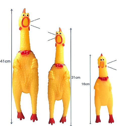 Jouet à mâcher en caoutchouc pour animaux de compagnie 6pcs Poulet Criant