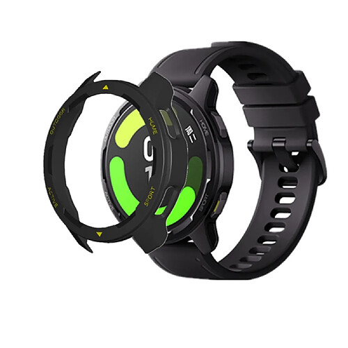 Coque en TPU double couleur, noir/jaune pour votre Xiaomi Watch Color 2