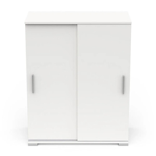 Dansmamaison Buffet 2 portes coulissantes Blanc mat - ZILY