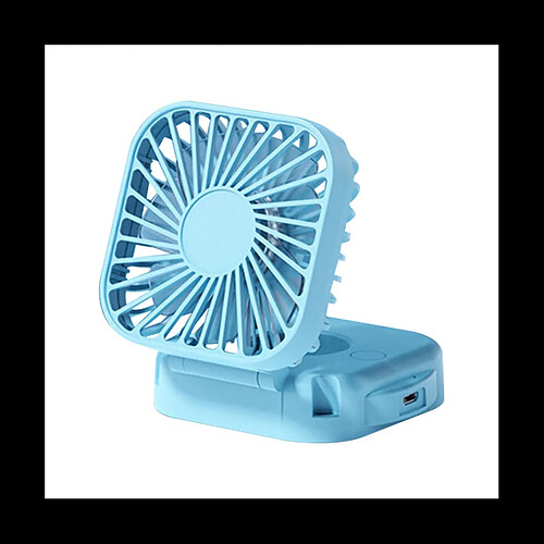 Ventilateur Portable à 3 Vitesses avec Miroir, pour Femme Outdoor Blue