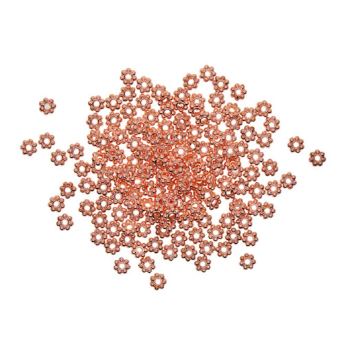 100 pièces rose or flocon de neige fleur spacer perles bijoux conclusions diy 5mm