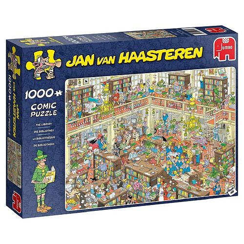 Jumbo 19092 Jan Van Haasteren-The Library Puzzle 1000 pièces Multicolore