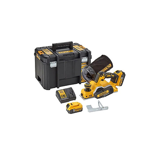 Rabot XR sans fil DCP580P2 Dewalt 18 V 2 batteries 5 Ah coffret TSTAK