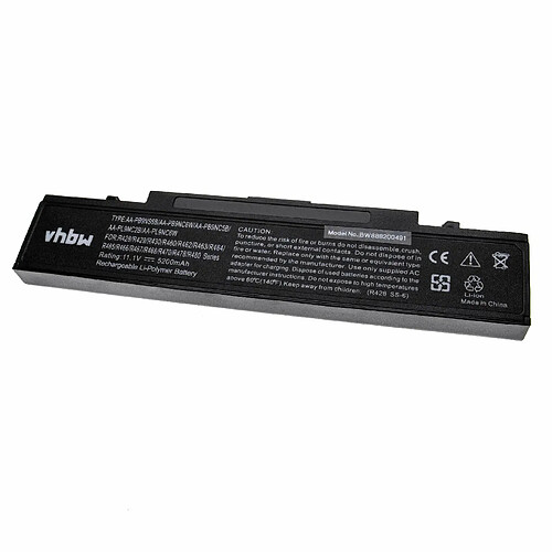 vhbw batterie compatible avec Samsung RV540, RV72, SF410, SF410-A01, SF410-A02, SF411, X360, X360-34G laptop (5200mAh, 11.1V, Li-Polymère, noir)