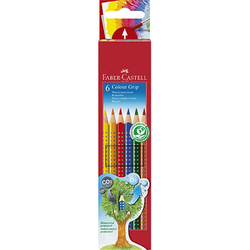 FABER-CASTELL Crayons de couleur Colour GRIP, étui de 6 ()