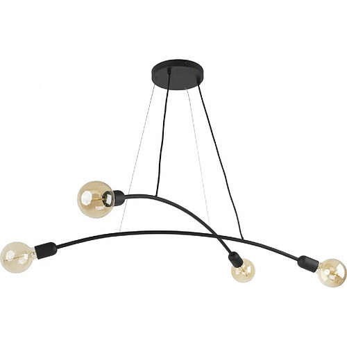 Hemerane Suspension en verre – L90cm -4xE27 - modèle HELIX de TK LIGHTING