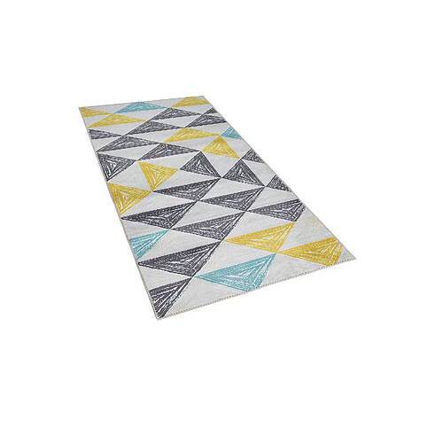 Beliani Tapis 150 x 80 cm motif triangulaire multicolore KALEN