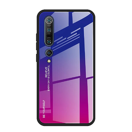 Coque en TPU dégradé de couleur bleu/rose pour votre Xiaomi Mi 10/Mi 10 Pro