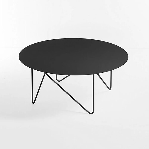 Inside 75 Table basse ronde SHAPE acier couleur noir