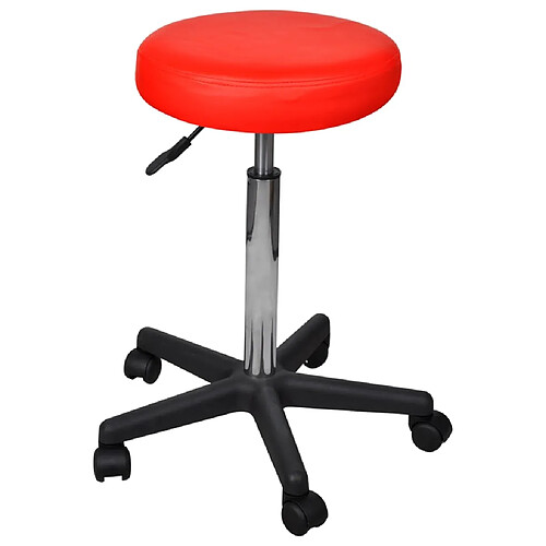 vidaXL Tabouret de bureau Rouge