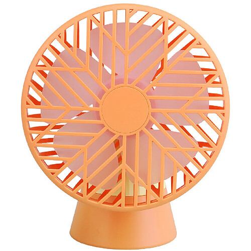 (Orange) Mini Ventilateur De Chargement Usb De Conception Portable Adapté Aux Voyages Et Aux Activités De Plein Air