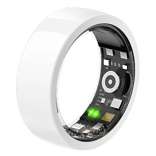 Riversong Bague Connectée Suivi de Santé et Tracker d'Activité Étanche IP68 3.8g Blanc