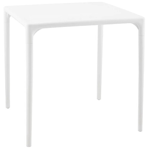 Alterego Table à dîner carrée 'KUIK' design blanche - 72x72 cm