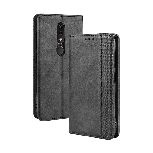 Wewoo Housse Coque Étui en cuir à boucle magnétique avec rétro pour Crazy Horse Texture horizontale Nokia 4.2avec supportlogements cartes et cadre photo Noir