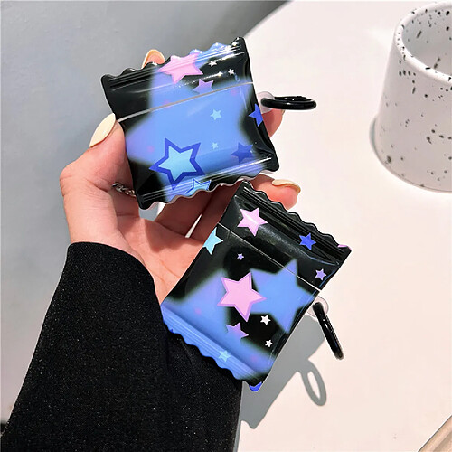 GUPBOO Airpods Coque Housse Étui Protecteur Compatible pour AirPods1/2-étoiles de peinture à l'huile de couleur