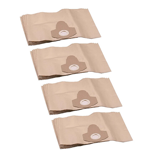 vhbw 20x Sacs compatible avec Einhell YPL 1250, YPL 1400, NTS 1500, VM1220S aspirateur - papier, 30cm x 17,5cm, marron