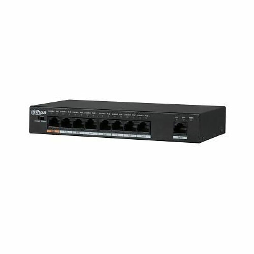 Dahua Technology PFS3009-8ET1GT-96 commutateur réseau Non-géré L2 Fast Ethernet (10/100) Noir Connexion Ethernet, supportant l'alimentation via ce port (PoE)