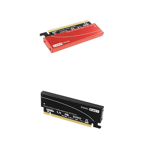 2x NVMe M.2 NGFF SSD Vers Carte D'extension D'adaptateur PCIE 3.0 X16 Avec Boîtier De Dissipateur De Chaleur