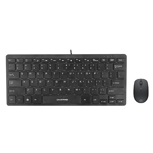 YP Select Clavier filaire Souris Set pour ordinateur portable USB Clavier ultra-mince au chocolat - Noir