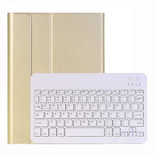 Wewoo A102 Pour iPad 10,2 pouces ultra-mince étui en cuir Bluetooth avec clavier amovible fonction Gold