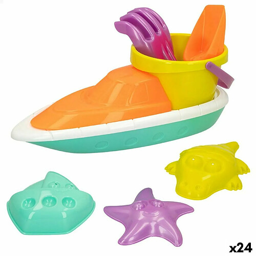 Color Baby Set de jouets de plage Colorbaby 7 Pièces Bateau polypropylène (24 Unités)