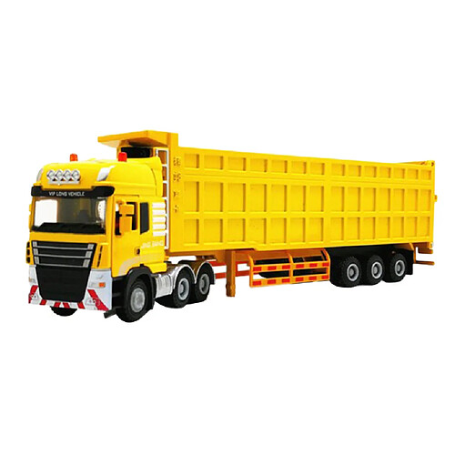 Transporter Semi-remorque Modèle 1:50 Jouet Enfants Enfants Cadeaux D'anniversaire Jaune