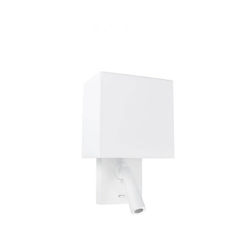 Leds C4 Applique avec liseuse Gamma Aluminium blanc 27,9 Cm