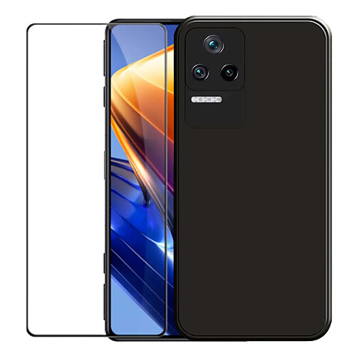 Film verre trempé pour Xiaomi Poco F4 5G 6.67" + Coque de protection en silicone noire - Visiodirect -