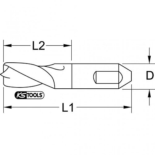 KS TOOLS 332.0310 Foret à dépointer HSSE-TIN 90mm