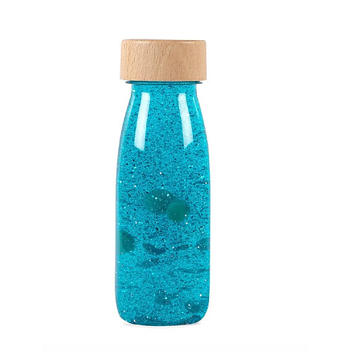 Petit boum float turquoise - bouteille sensorielle