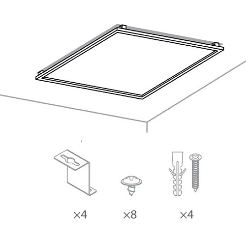 Inspired Kit d'accessoires LED 2 'Z' Type: Feuille de type 'Z' Ironx4Pcs, M3X7 Screwx8Pcs, Vis Anchorx4Pcs, M4X25 Screwx4Pcs