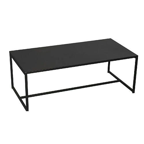 Urban Living Table basse design en métal Madison - L. 100 x H. 36 cm - Noir