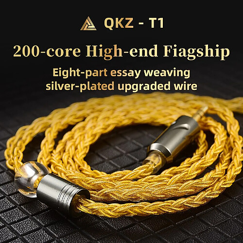 GUPBOO QKZ T1 8 Core TC plaqué argent utilisé pour ZXD ZXN ZXT VK4 Pro ZX2 ZAX2 ZX3 ZX1 ZXK câble de mise à niveau pour casque Hifi MMCX/prise 2 broches