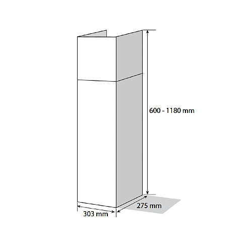 Rallonge cheminée de hotte inox - atc-252x - BRANDT