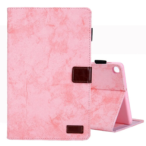 Wewoo Housse Coque Etui à rabat horizontal en cuir de style affaires pour Galaxy Tab S5e / T720avec support et fente cartecadre photo et fonction veille / réveil rose