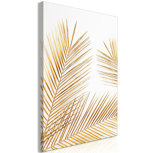 Artgeist Tableau - Golden Palm Leaves (1 Part) Vertical [60x90]