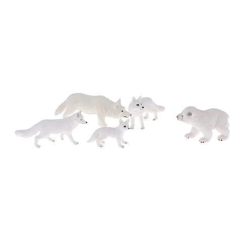 5 Pièces Réaliste Polaire Animaux Figure La Faune Animaux Figurines Enfants Jouets Éducatifs Début