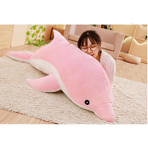 Universal 50cm peluche dauphin jouet peluche animal marin mignon fille poupée doux bébé coussin de sommeil cadeau de Noël pour les enfants | Peluche (rose)