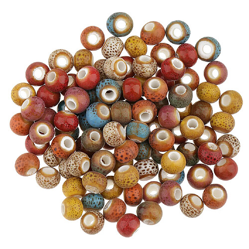 100 couleurs vintage 6mm perles en céramique en vrac charmes pour la fabrication de bijoux couleur 7