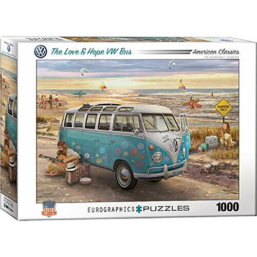 Eurographics The Love & Hope VW Bus by greg giordano Puzzle 1000 piAces Multicolore ModAle 6000-5310