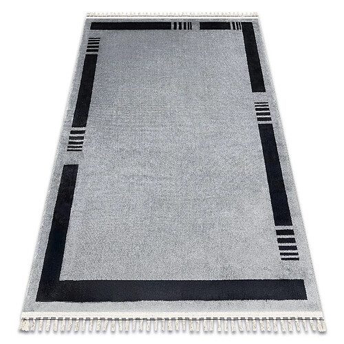 RUGSX Tapis AMOUR 53113D gris - Cadre, moderne, élégant 78x300 cm