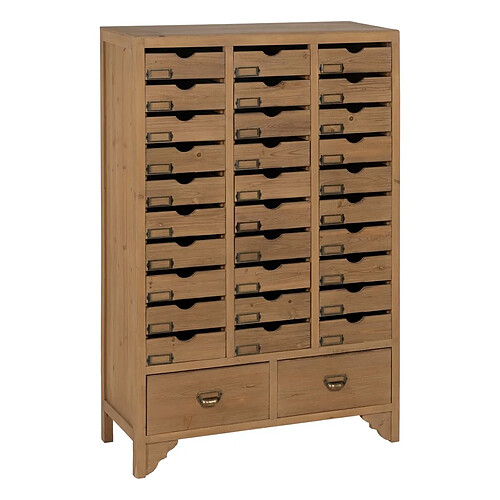 BigBuy Home Caisson à Tiroirs Beige Bois d'épicéa Bois MDF 85,5 x 36,5 x 133 cm