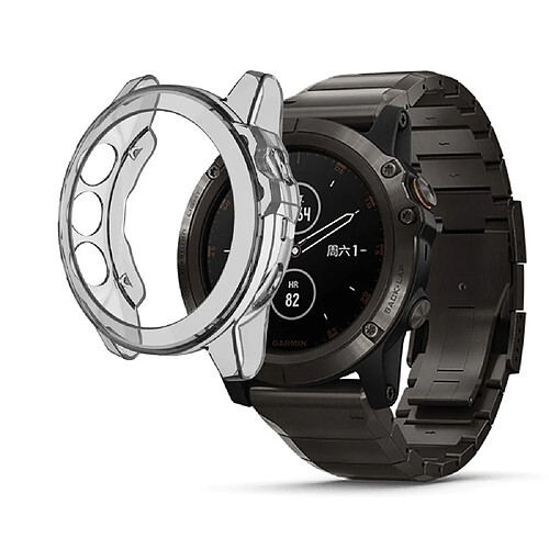 Coque en TPU souple gris foncé pour votre Garmin Fenix 5X