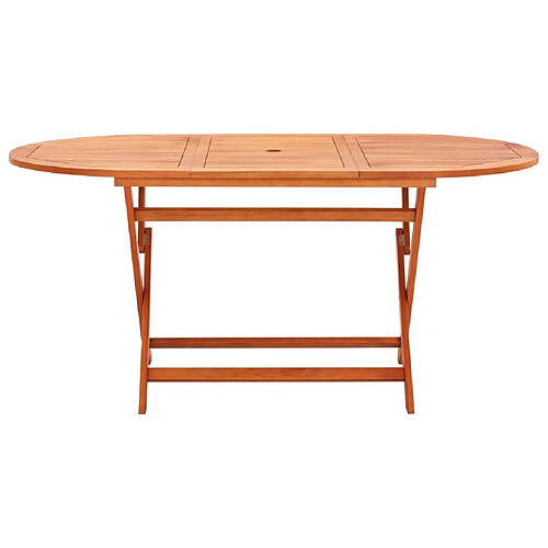 Maison Chic Table de jardin | Table d'extérieur pliable 160x85x74 cm Bois d'eucalyptus solide -GKD48519