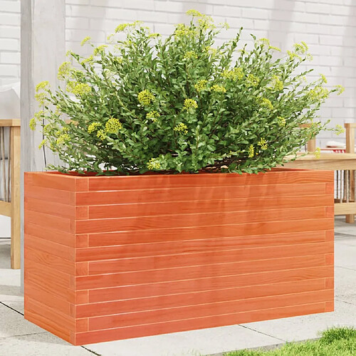 vidaXL Jardinière cire marron 90x40x45,5 cm bois de pin massif