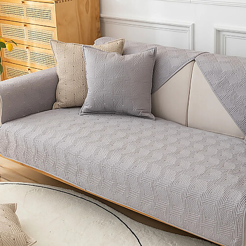 LUUCOZK Housse de protection de coussin antidérapante pour siège de canapé -02-Gris clair-90 x 180 cm