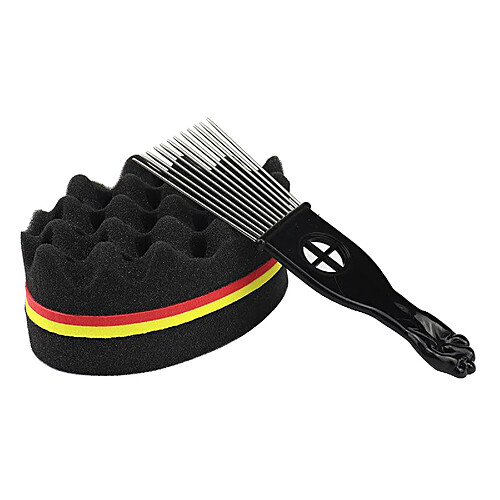 Éponge De Brosse à Cheveux De Coiffeur Vague Pour Dreads Afro Locs Outil De Bobine De Torsion De Torsion Grand Trou